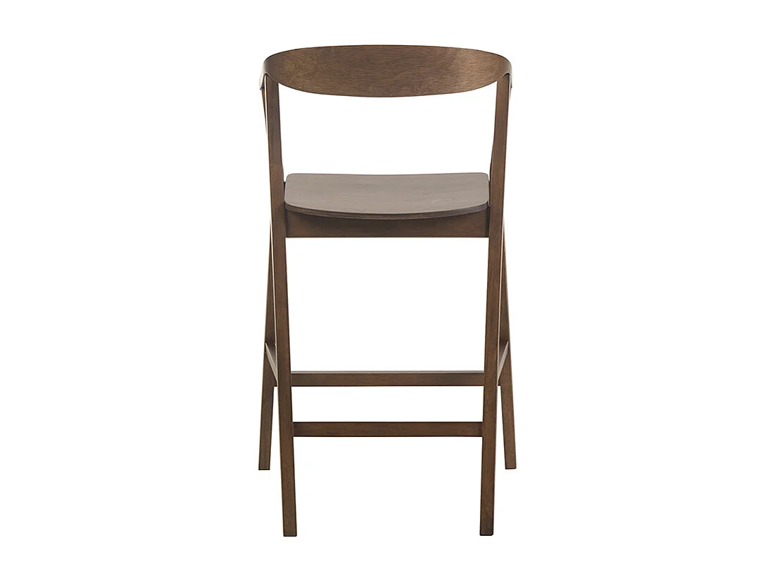 Skandinavische Barhocker aus dunklem Holz (2er Set) BAHIA