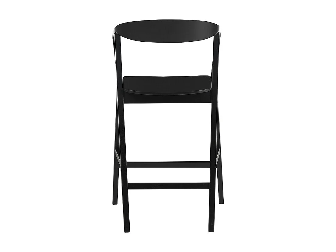 Schwarze skandinavische Barhocker aus Holz (2er Set) BAHIA