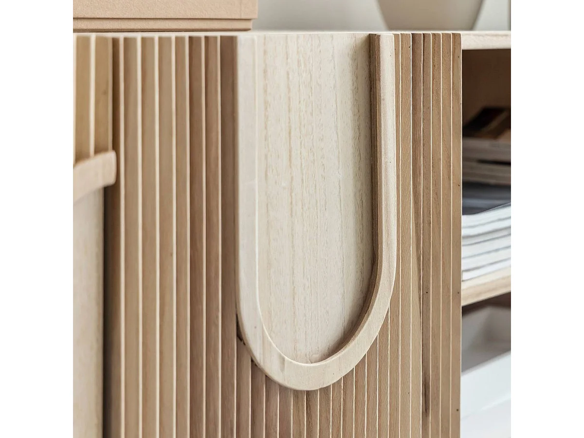 Meuble TV en bois de paulownia Nilo