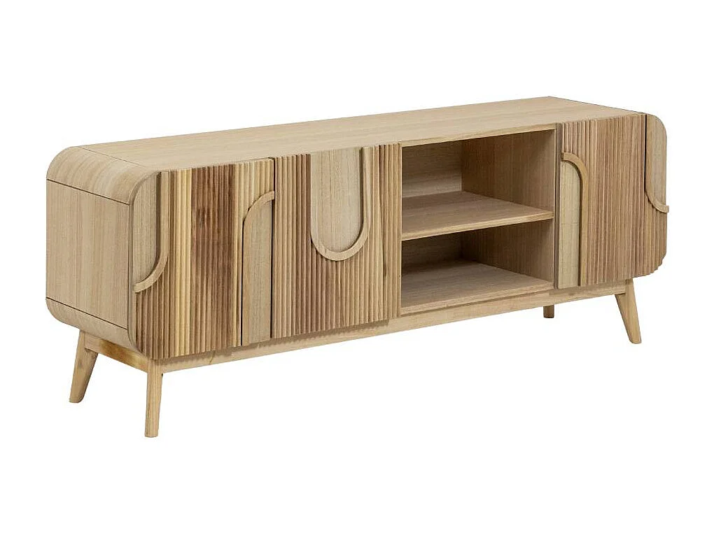 Meuble TV en bois de paulownia Nilo