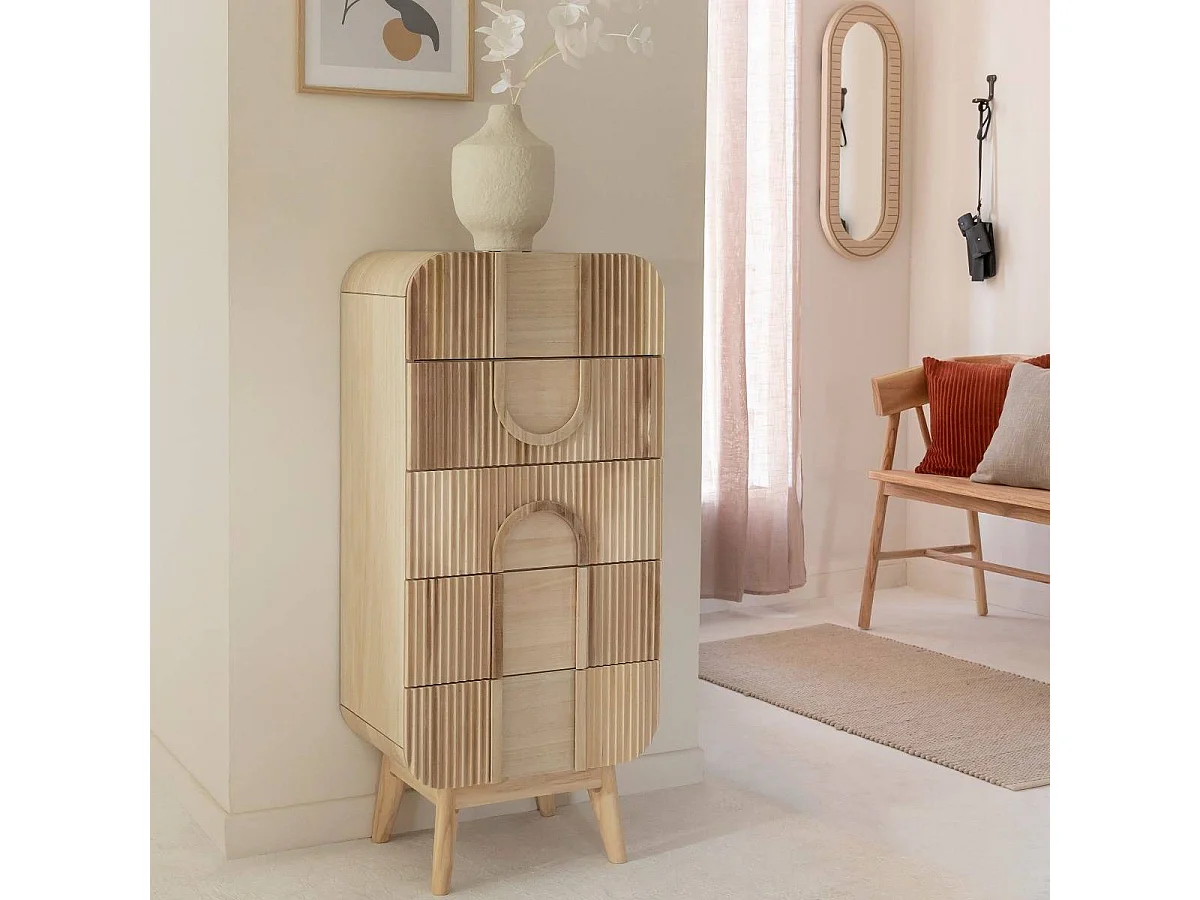 Chiffonnier en bois de paulownia Nilo