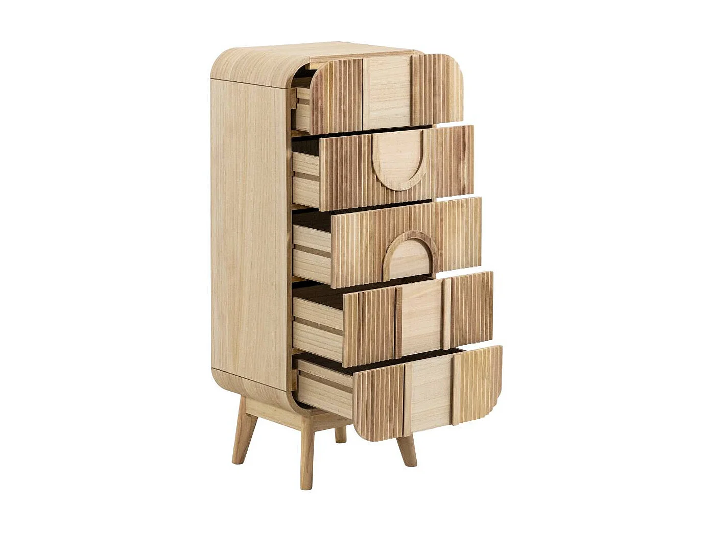 Chiffonnier en bois de paulownia Nilo