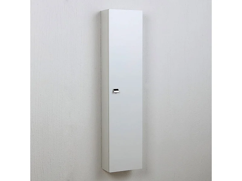 Colonne Pour Salle De Bains Élément Haut Blanc Brillant Avec Porte Simply