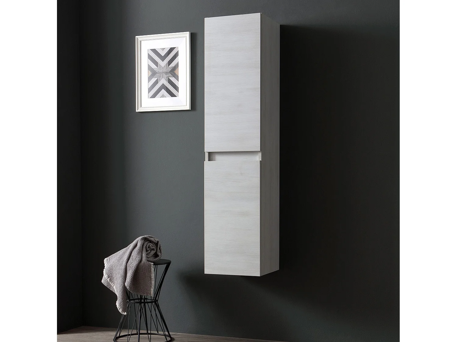 Colonne Suspendue Pour Meubles De Salle De Bains Avec Portes Finition Promenade | Berlin