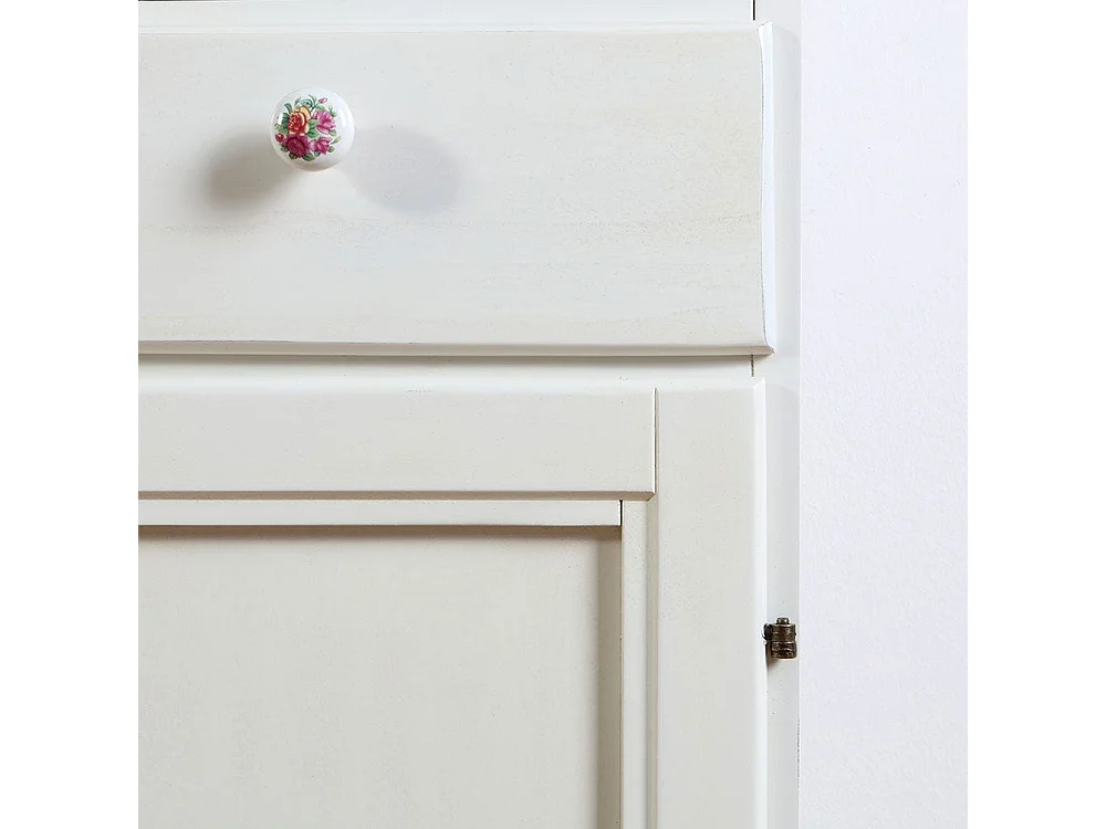 Élément Bas Avec Portes, Tiroir Et Compartiment Jour Lavande Blanche Cm 33,5 H 196