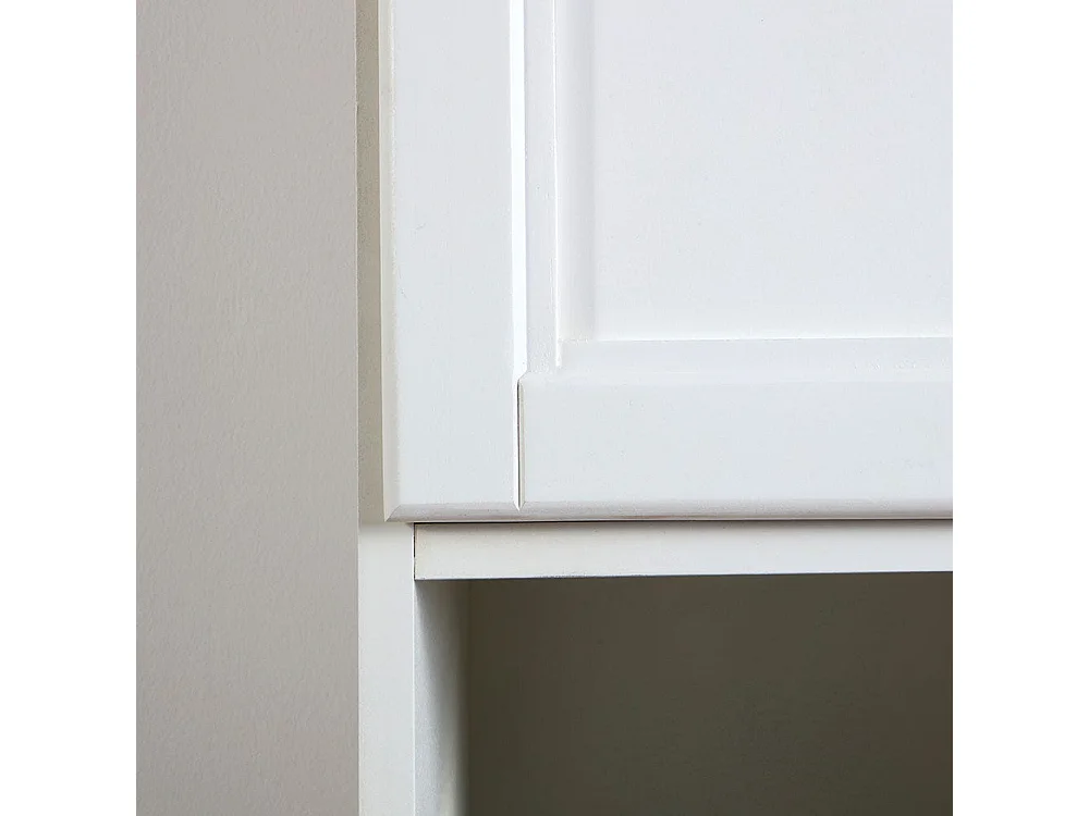 Élément Bas Avec Portes, Tiroir Et Compartiment Jour Lavande Blanche Cm 33,5 H 196