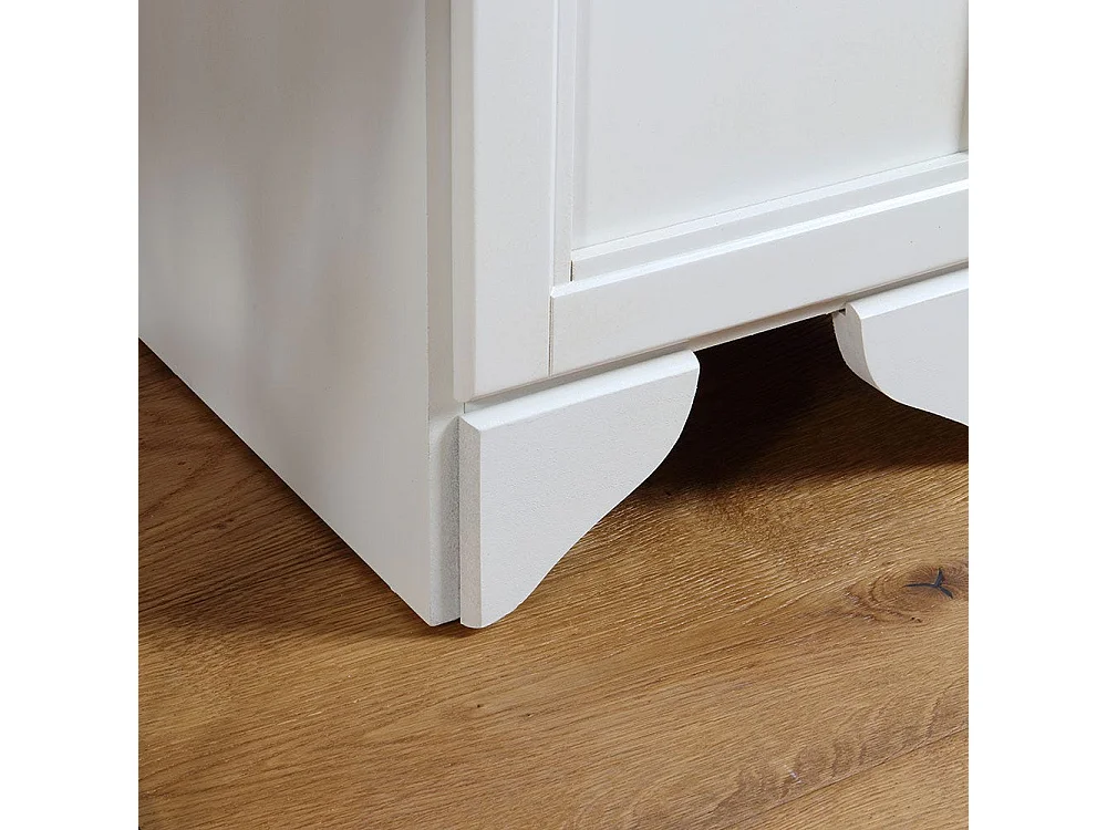 Élément Bas Avec Portes, Tiroir Et Compartiment Jour Lavande Blanche Cm 33,5 H 196