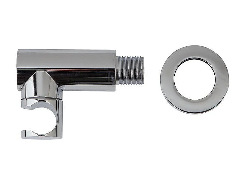 Prise D'eau Avec Support Rond En Laiton Chromé Pour Pommeau De Douche