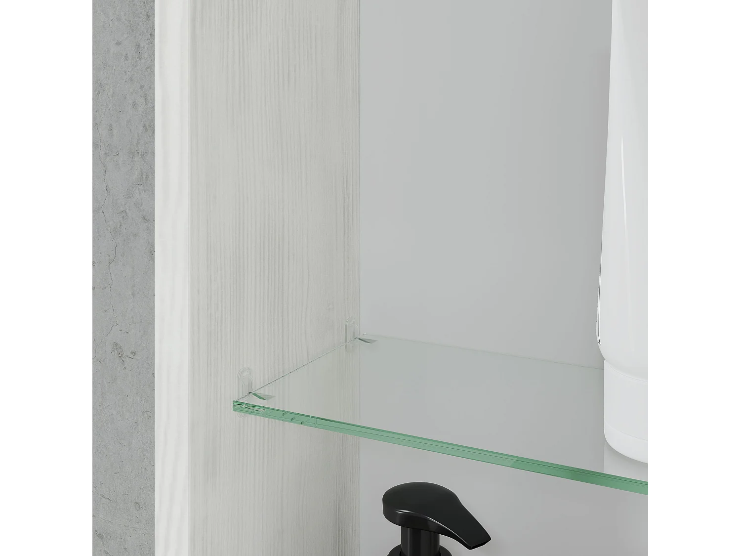 Colonne Suspendue 31 Cm Chêne Blanc Avec Une Porte Série 'Facili' Est