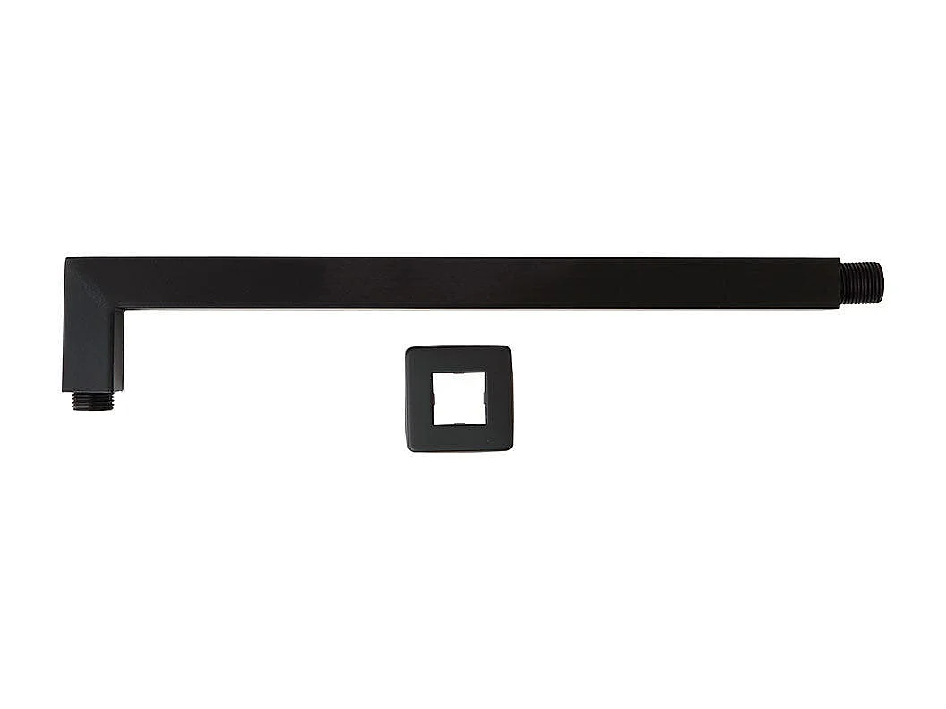 Bras De Douche Carré Pour Pomme Haute En Noir Mat