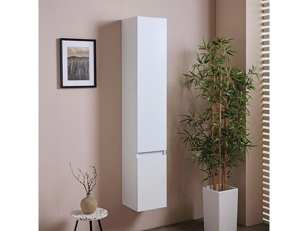 Colonne De Salle De Bain Suspendue Manhattan Blanc Forêt