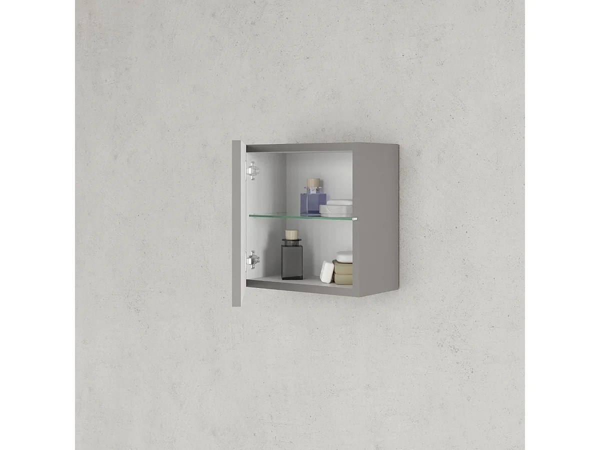 Unité Murale Cubique De 30 Cm À Porte Réversible Finition Couleur Colombe