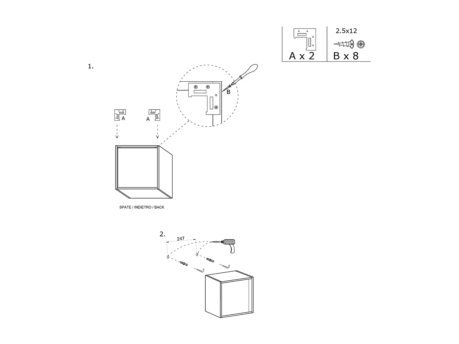 Unité Murale Cubique De 39 Cm Pour Salle De Bains Avec Porte Bleu Clair Mat | Monaco