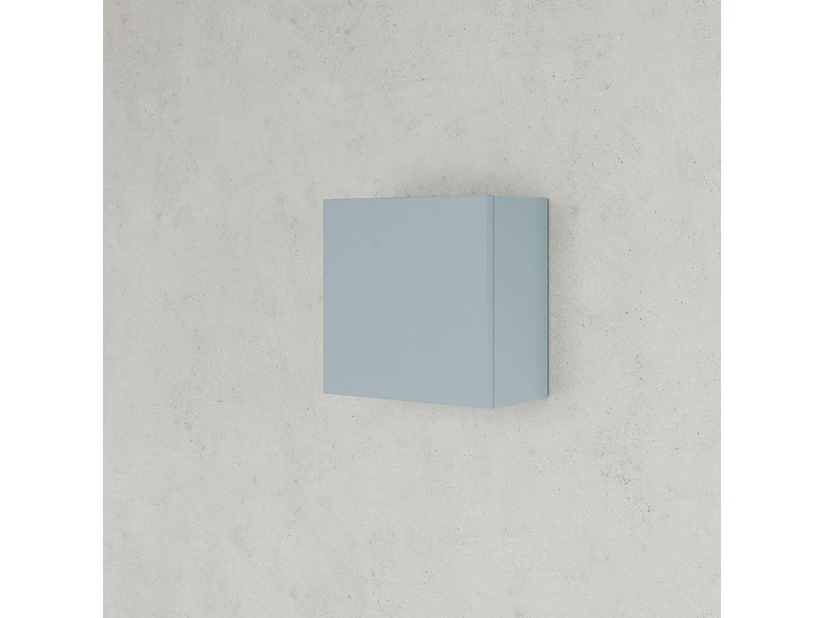 Colonne Murale Carrée De 30 Cm Pour Salle De Bains, Réversible, Bleu Clair Mat
