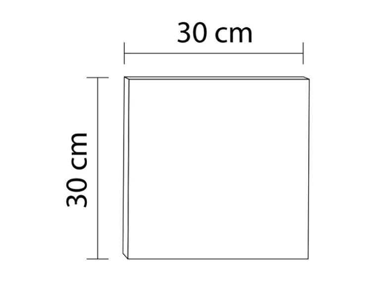 Colonne Murale Carrée De 30 Cm Pour Salle De Bains, Réversible, Bleu Clair Mat