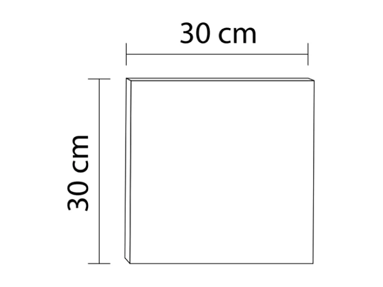 Colonne Murale Carrée De 30 Cm Pour Salle De Bains, Réversible, Bleu Clair Mat