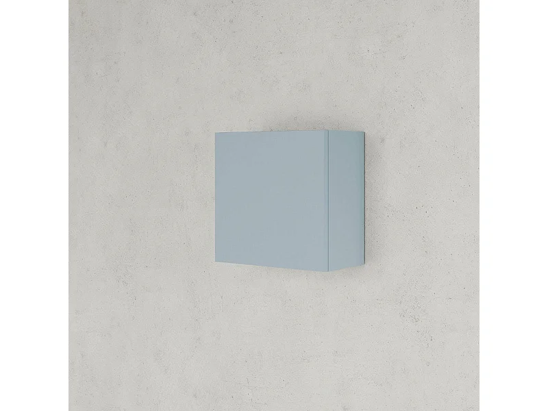 Colonne Murale Carrée De 30 Cm Pour Salle De Bains, Réversible, Bleu Clair Mat