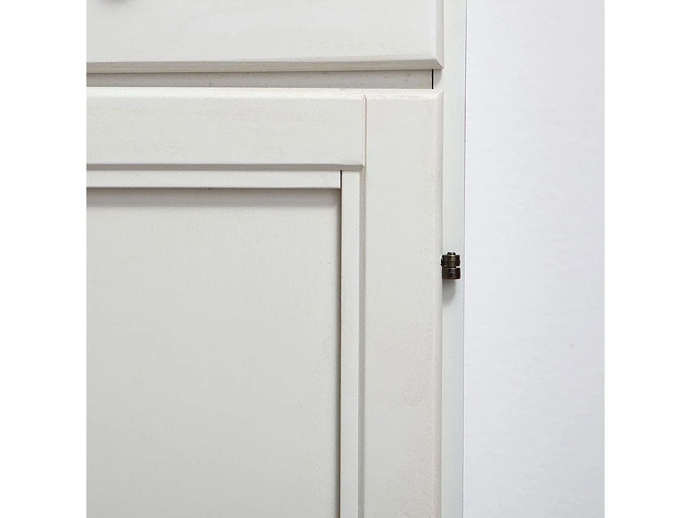 Armoire Avec Tiroir Et Porte Cm.33,5 H 80 Blanc Décape Lavande