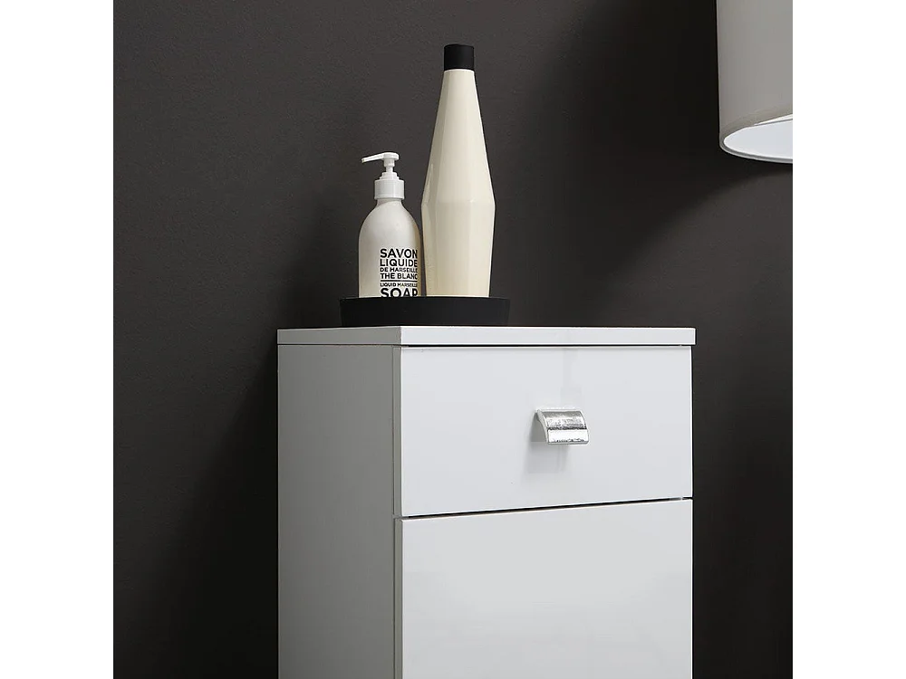 Base Au Sol Cm.31,5 Avec Porte Et Tiroir Blanc | Easy