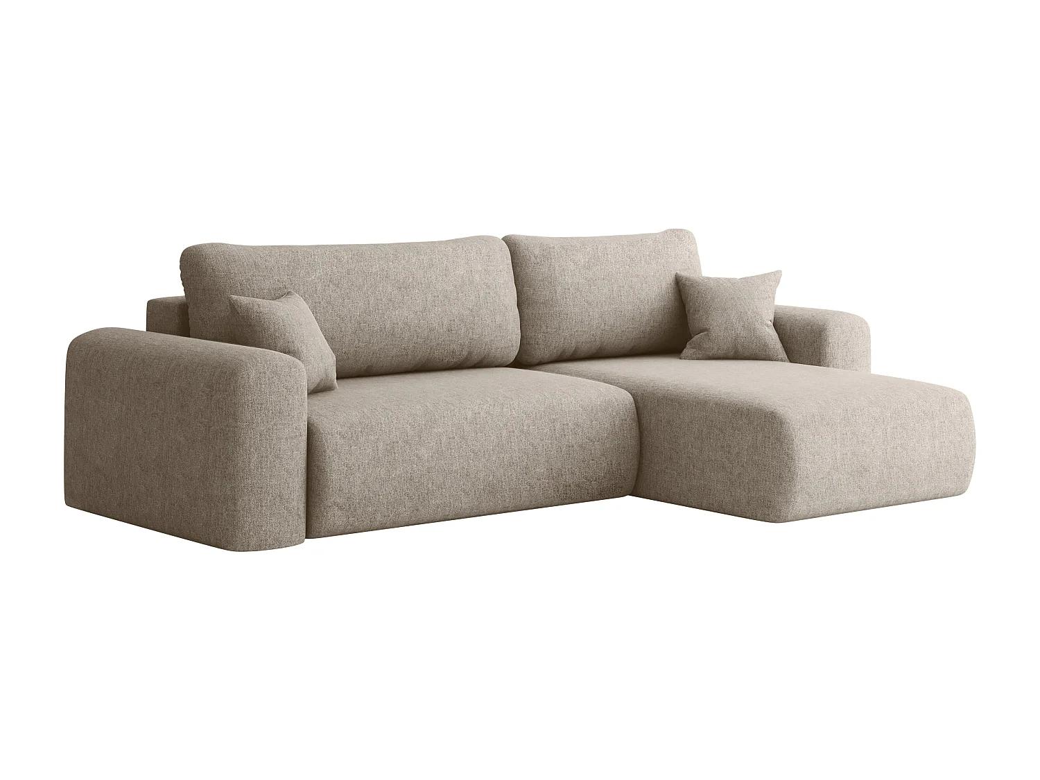 Uniwersalny narożnik z funkcją spania, do salonu, Capri L VERITA - ciemnobeżowy