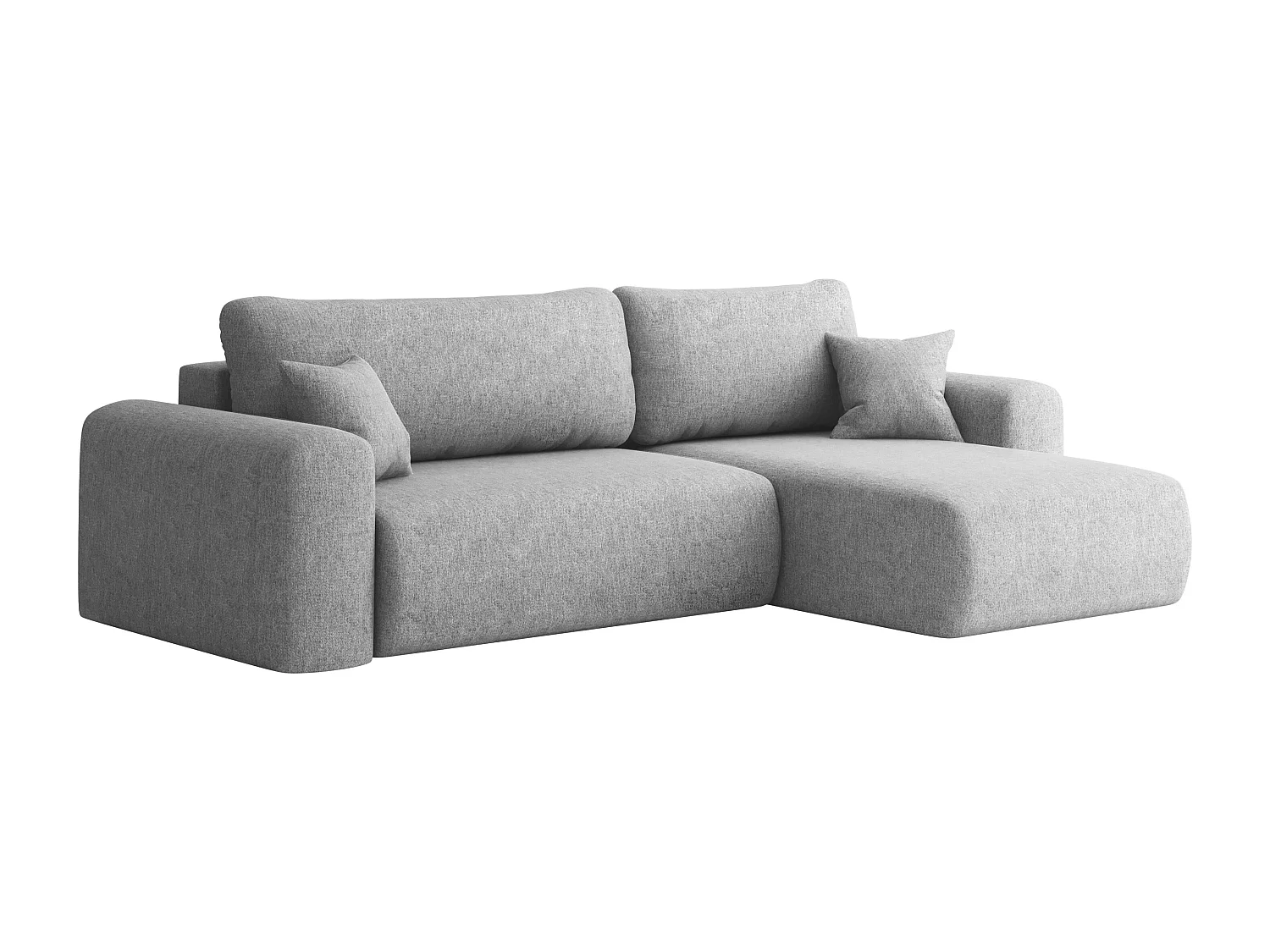 Uniwersalny narożnik z funkcją spania, do salonu, Capri L VERITA - jasnoszary