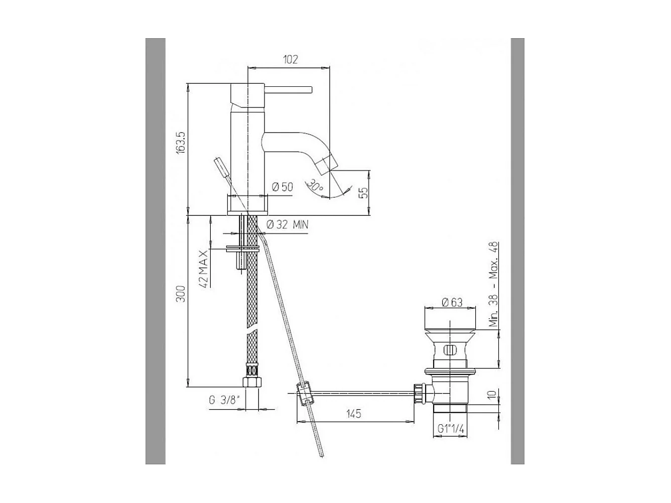 Paire De Robinetterie De Design Pour Salle De Bains Lavabo Et Bidet | Salice