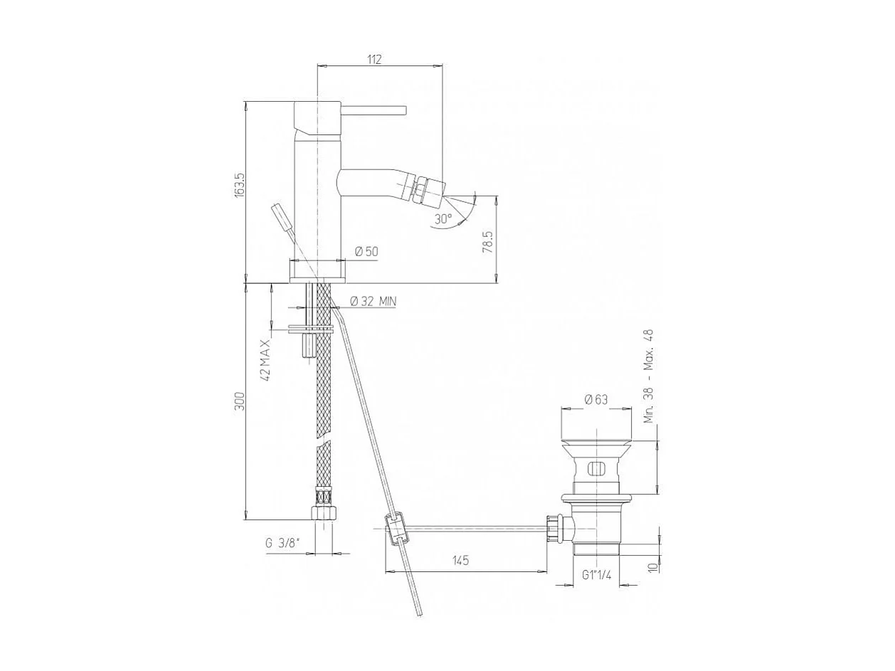 Paire De Robinetterie De Design Pour Salle De Bains Lavabo Et Bidet | Salice