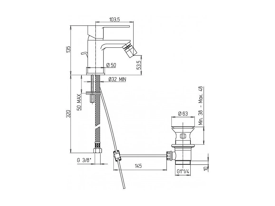 Mitigeur Monocommande Pour Lavabo Et Bidet | Nora
