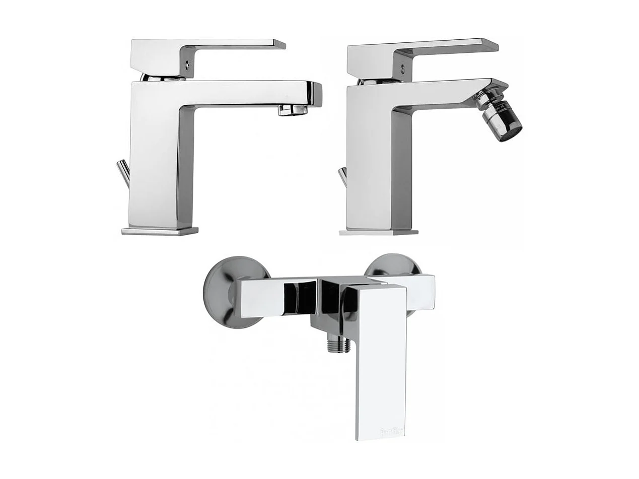 Robinetterie De Bain Carrée Pour Lavabo, Bidet Et Groupe Externe De Douche | Infinity
