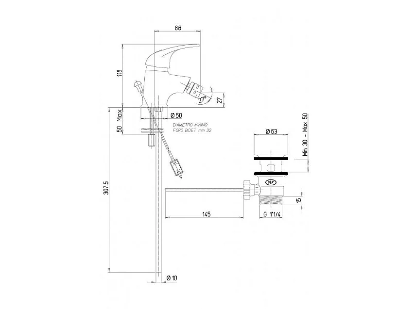 Set De 2 Mitigeurs Pour Lavabo Et Bidet | Enter
