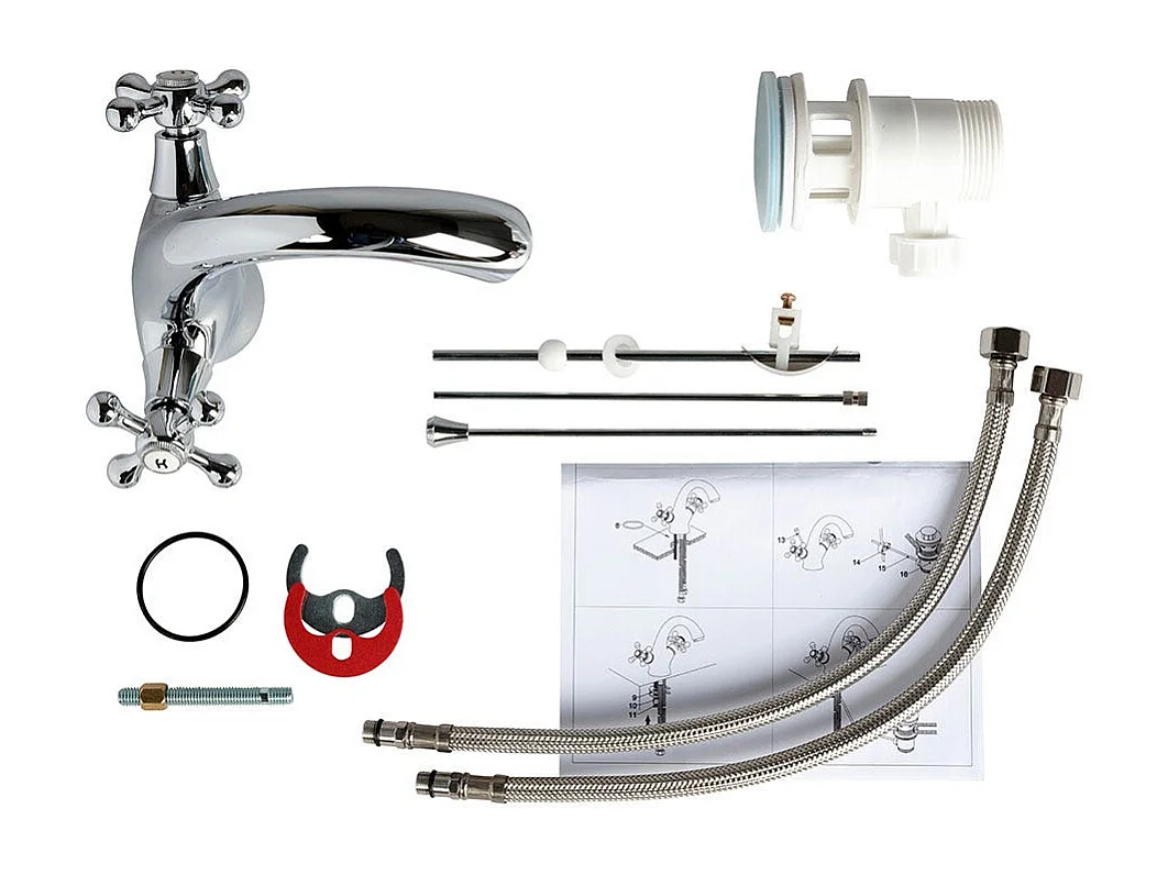 Robinetterie De Bain Rétro Lavabo + Bidet + Groupe Externe De Douche | Narciso