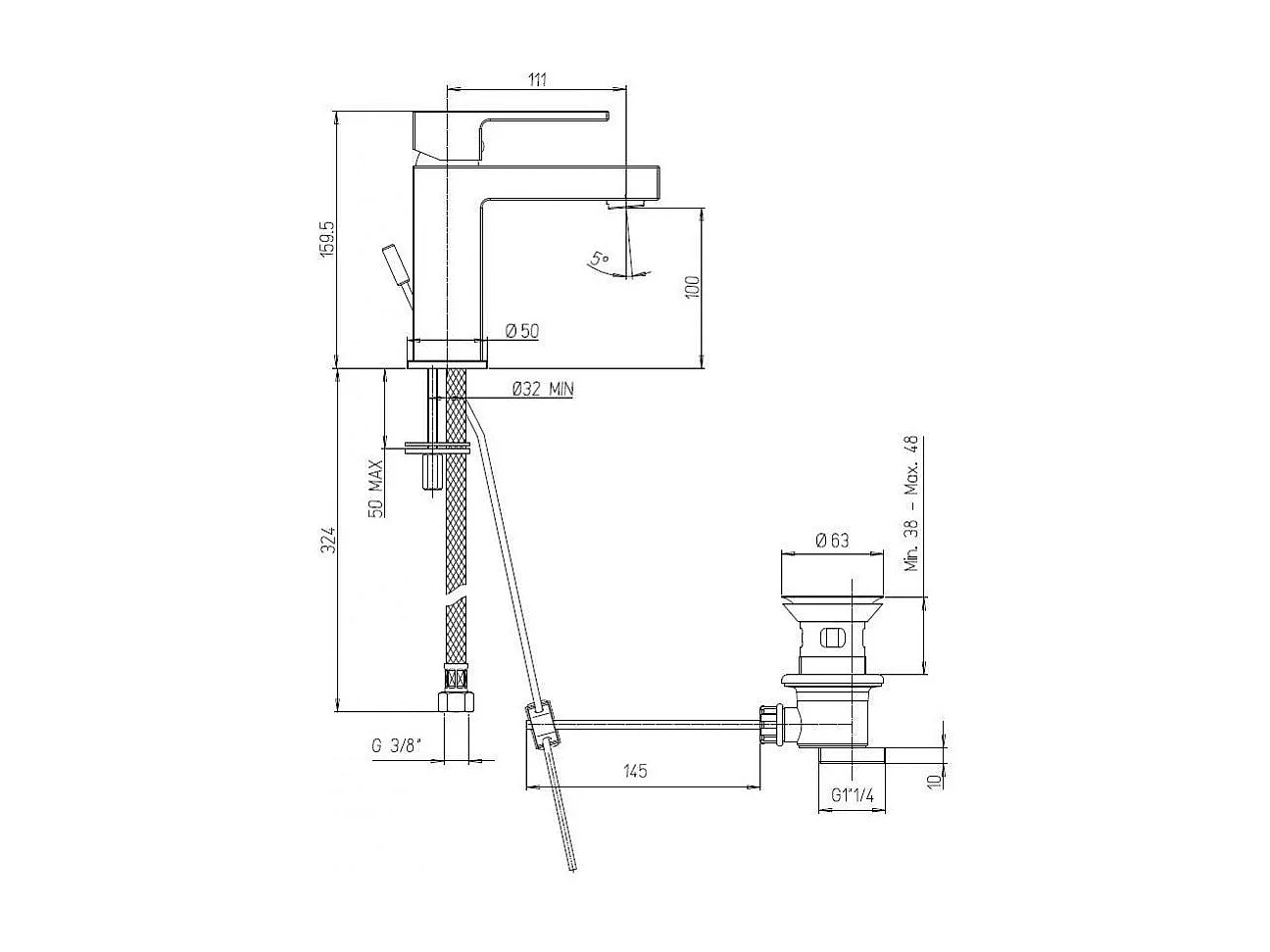 Robinetterie De Salle De Bains Carrée Pour Lavabo, Bidet Et Encastrement Douche | Infinity