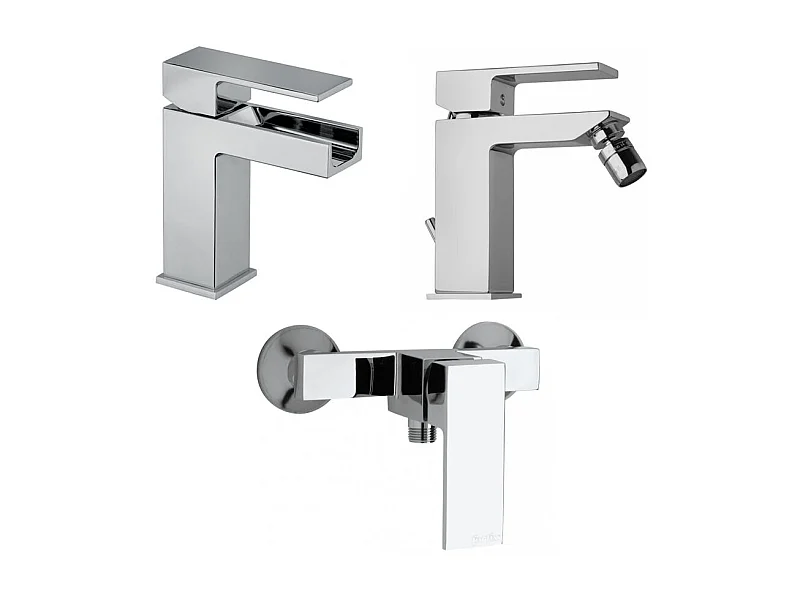 Mitigeur Lavabo À Cascade De Bain, Bidet Et Groupe Externe De Douche | Infinity