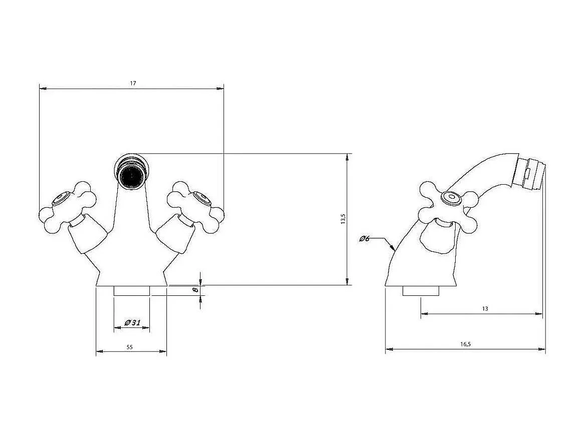 Robinetterie De Bain Dans Le Style Rétro Pour Lavabo Bidet Et Baignoire | Narciso