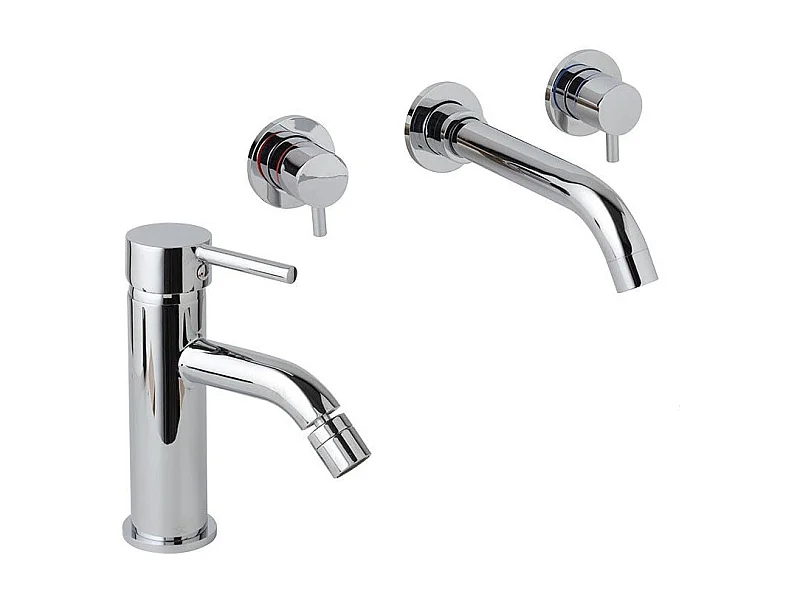 Lot De Mitigeur Mural Pour Lavabo Et Mitigeur Pour Bidet | Fassa