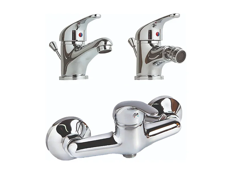 Set Robinetterie De Bain Pour Lavabo, Bidet Et Groupe Externe De Douche | Enter