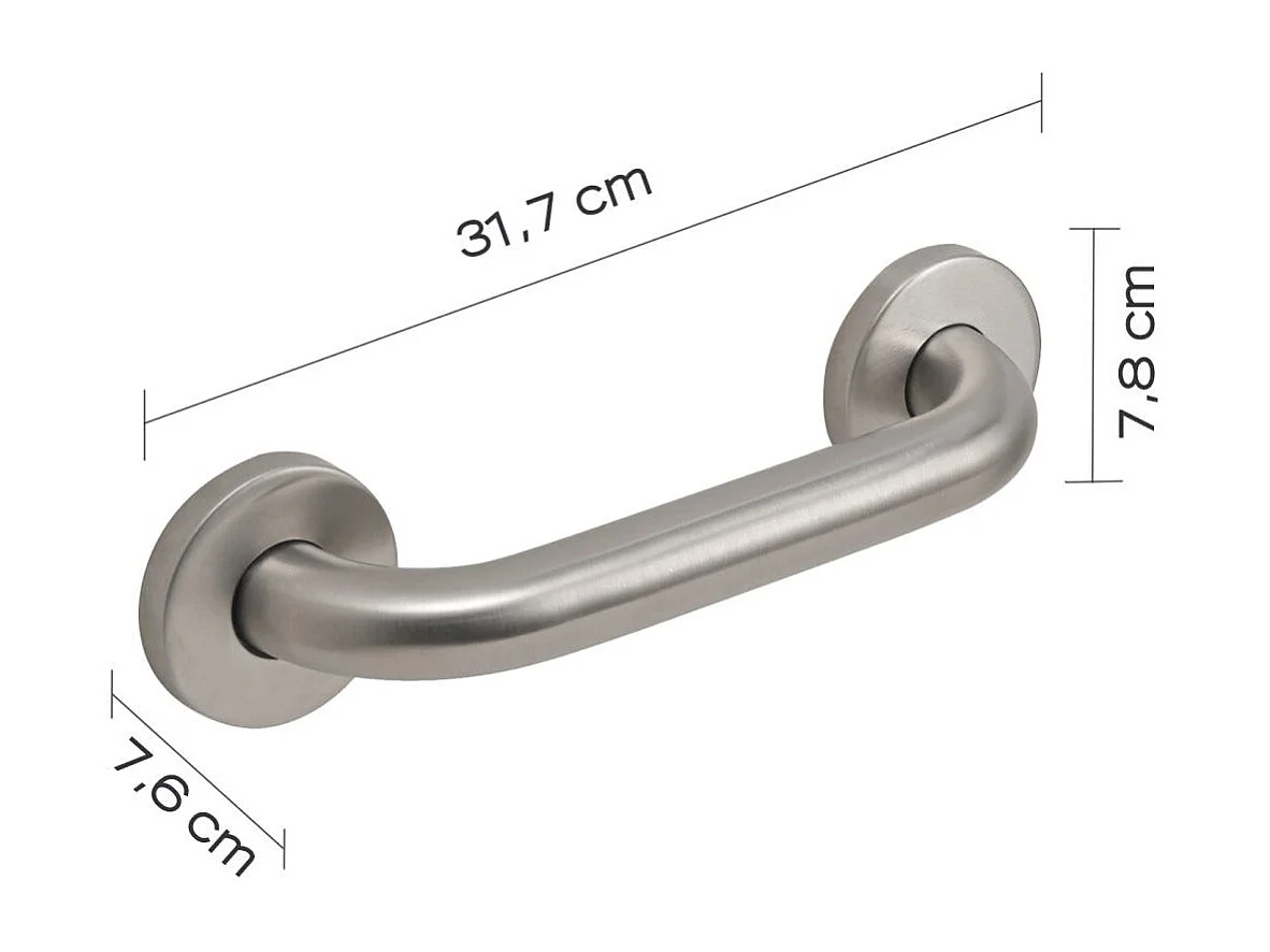 Barre D'appui Pour Salle De Bain En Acier Brossé De 24 Cm Pour Personnes Âgées | Loto