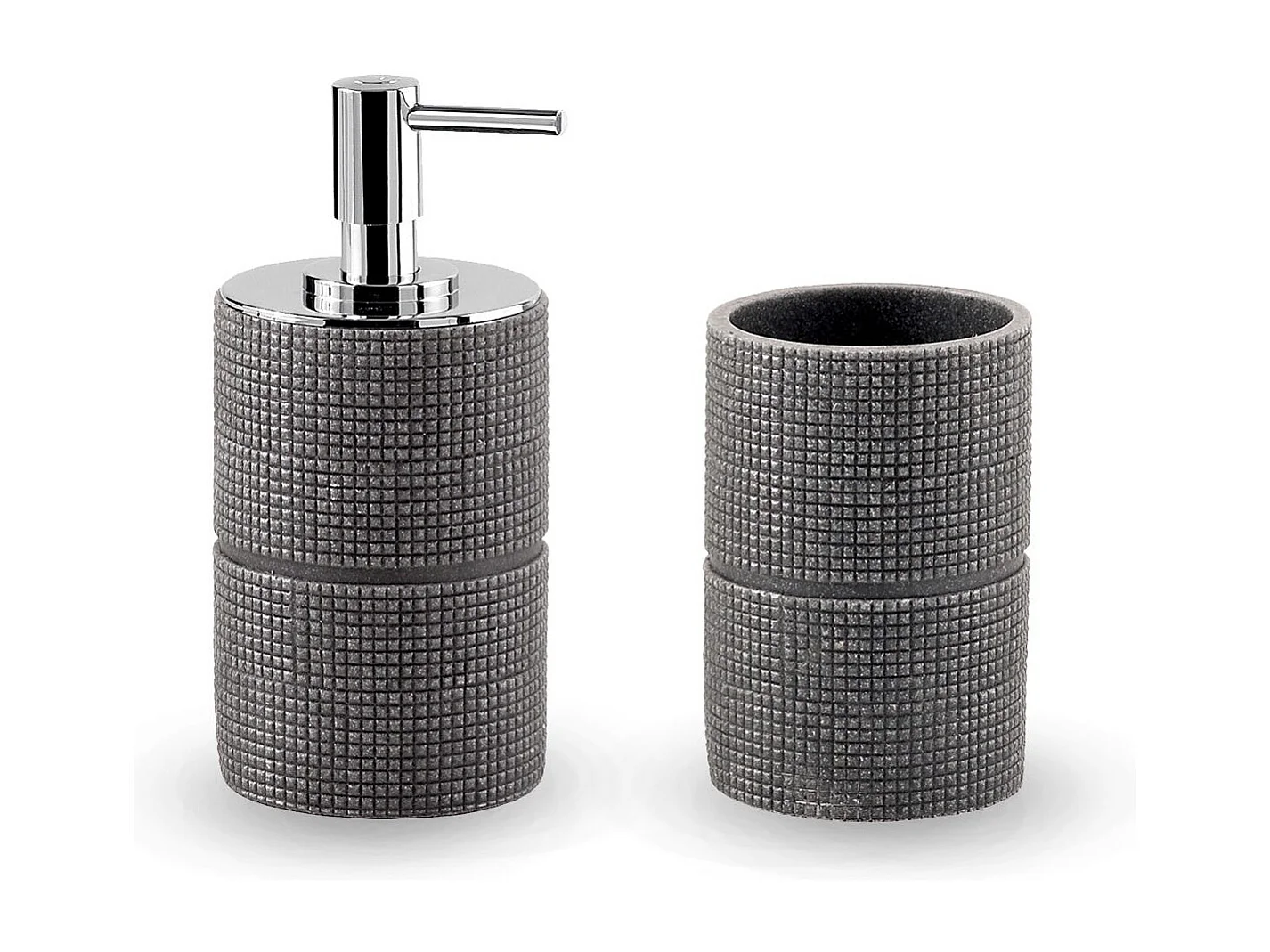 Set D'accessoires De Salle De Bains Pour Lavabo : Distributeur De Savon Et Porte-Brosse À Dents | Marily