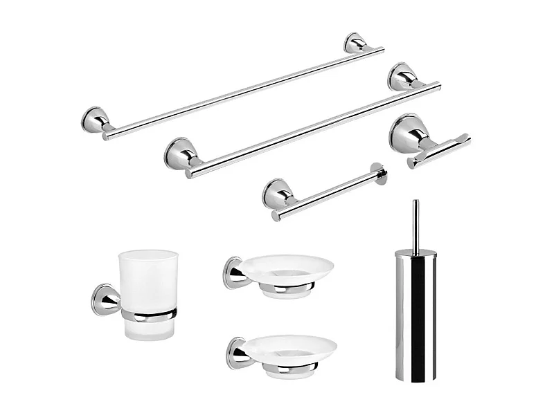 Set D'accessoires De Salle De Bains Complet Avec 8 Pièces | Gemma