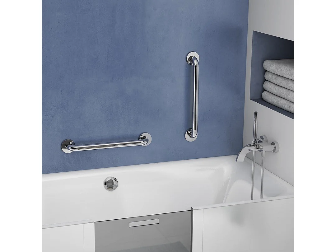Barre D'appui En Acier Chromé Brossé De 45 Cm Pour Personnes Handicapées | Loto