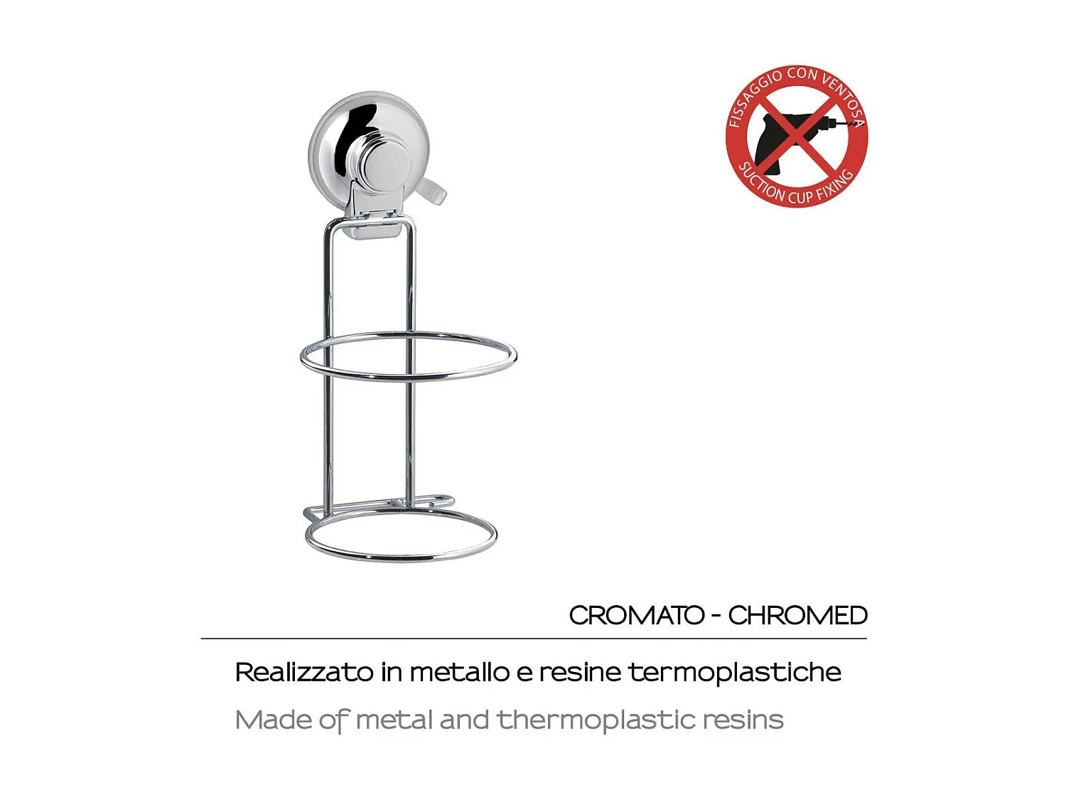 Porte-Ventouse En Métal Chromé | Menta