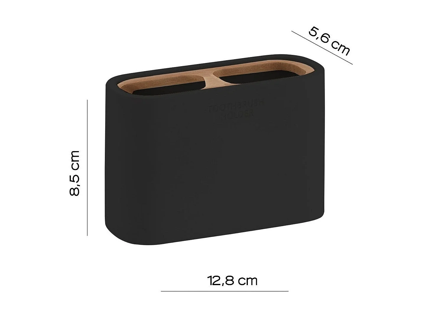 Ensemble D'accessoires De Salle De Bains 5 Pcs. Bambou Noir | Alisso