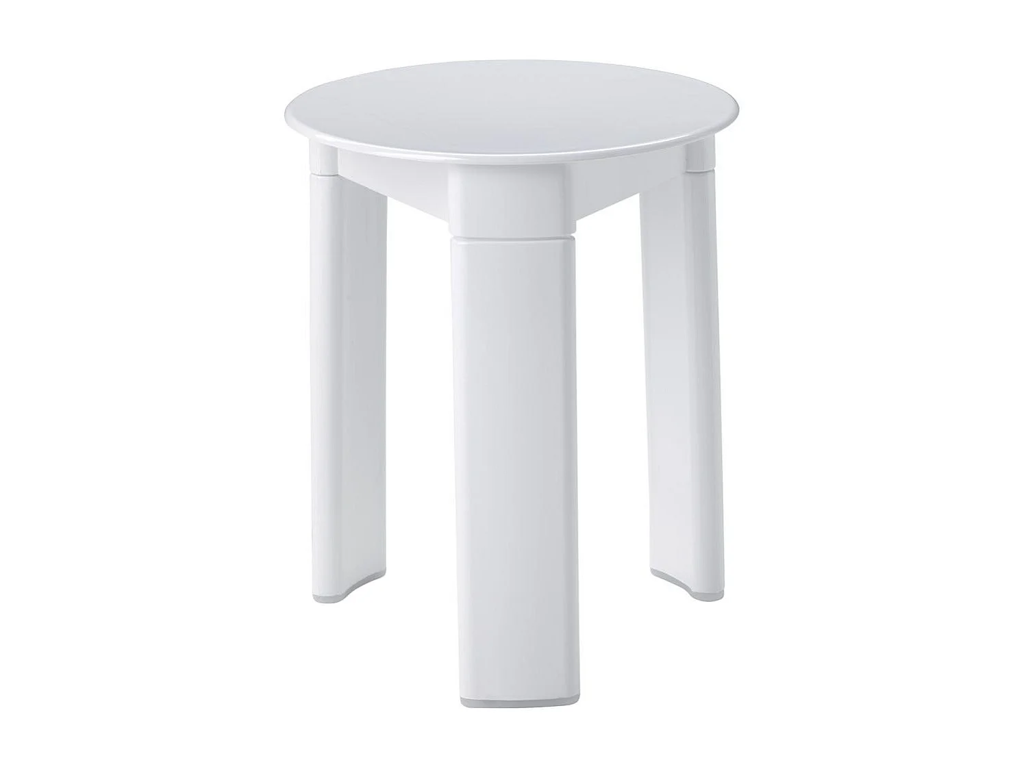 Tabouret En Résine Blanche Trois Jambes