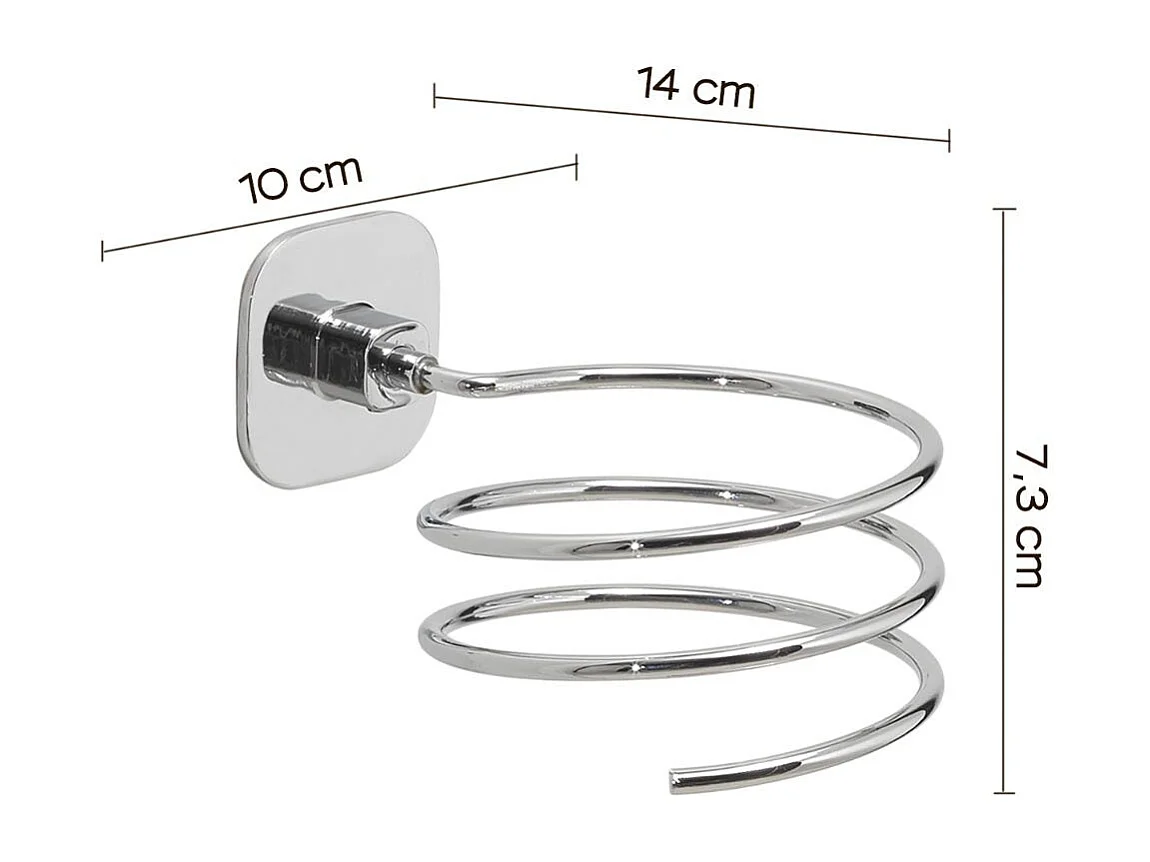 Spirale Pour Sèche-Cheveux En Acier Inoxydable Chromé  | Timo