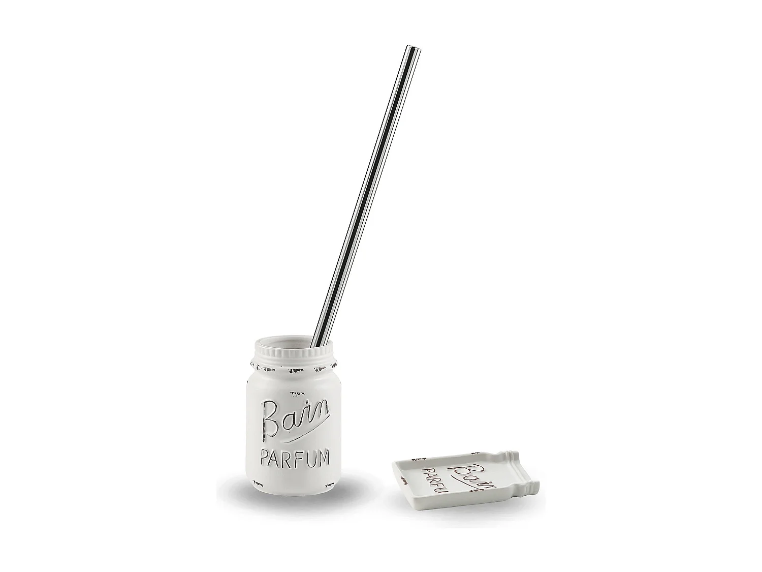 Set D'accessoires Pour Bidet Et Wc En Céramique Blanche | Cindy