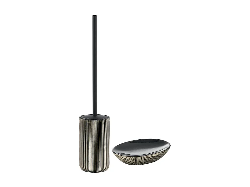 Set D'accessoires De Salle De Bains Moderne Pour Bidet Et Wc En Céramique Noire | Nambino