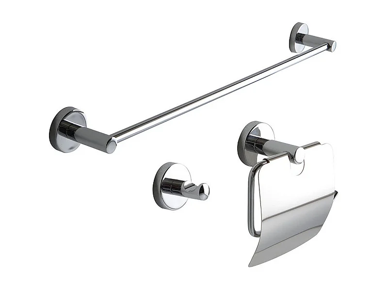 Kit D'accessoires De Salle De Bains 3 Pièces Finition Chromée | Necessary