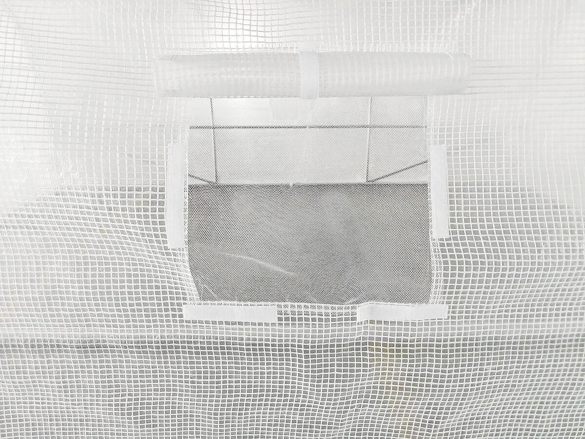 Invernadero túnel con puerta "Mimosa" - 6 m² - 180g - Blanco