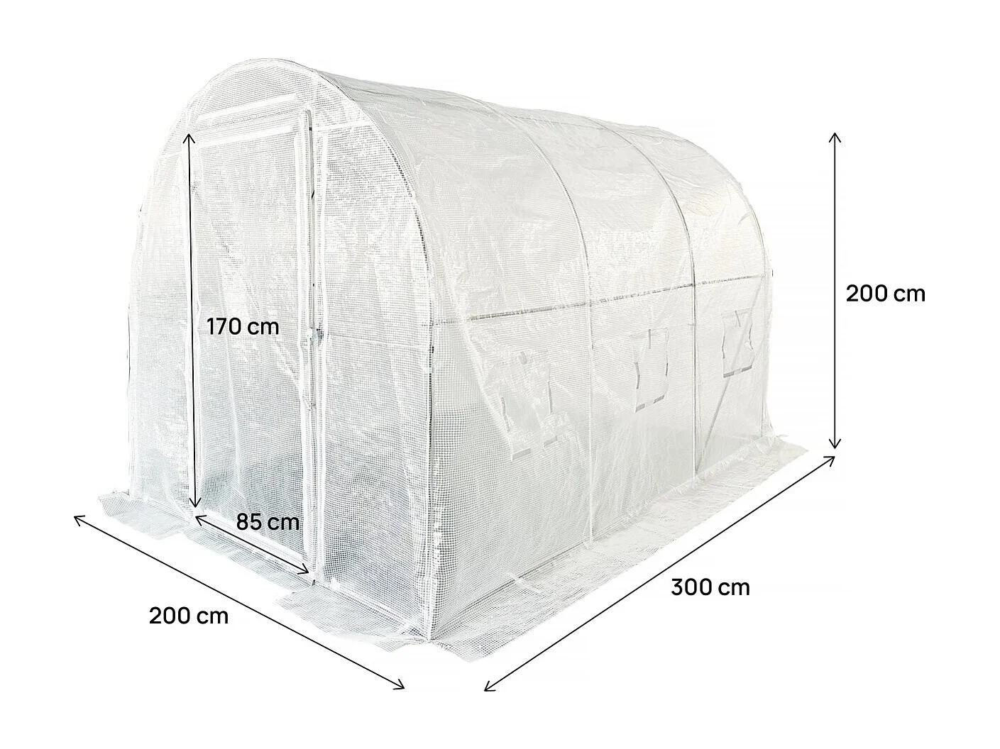 Cubierta para invernadero túnel "Mimosa" - 6 m² - 180g - Blanco
