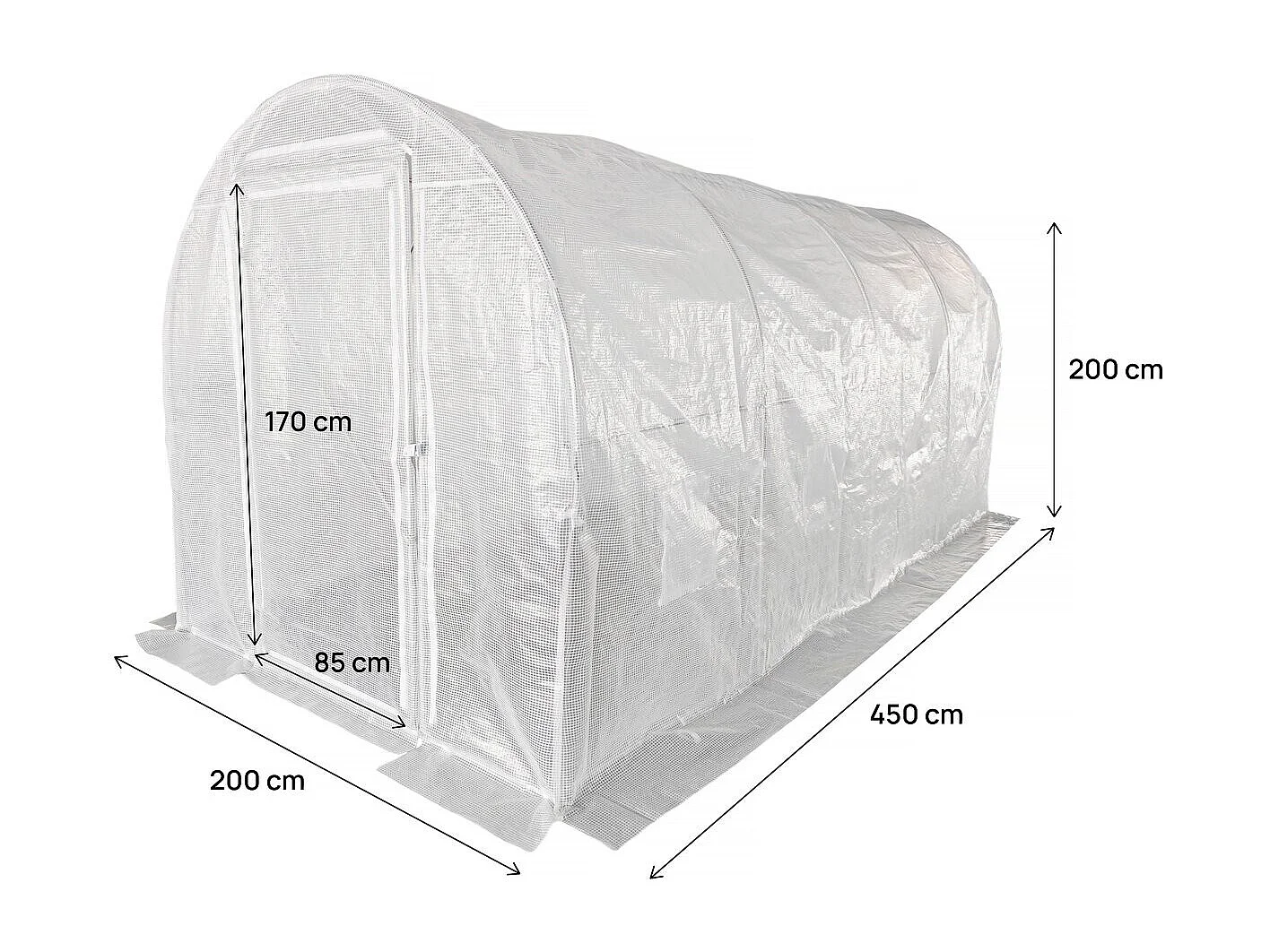 Cubierta para invernadero túnel "Mimosa" - 9 m² - 180g - Blanco